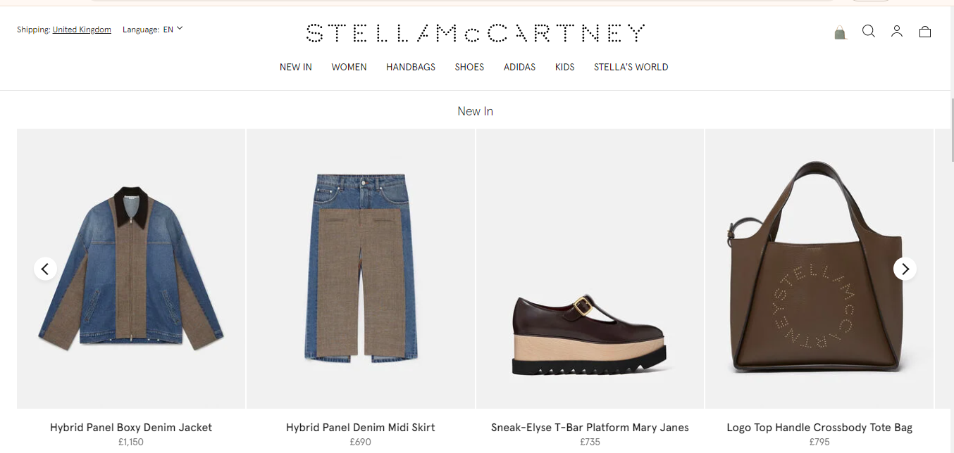 Online store of Stella McCartney