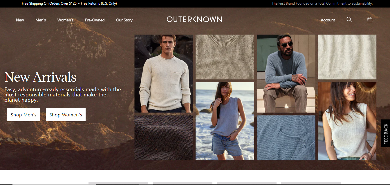 Online store of outerknown 