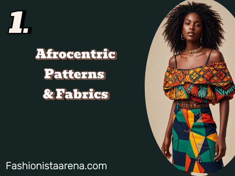 A vibrant display of afrocentric patterns and fabrics showcasing rich colors and intricate designs that celebrate cultural heritage.