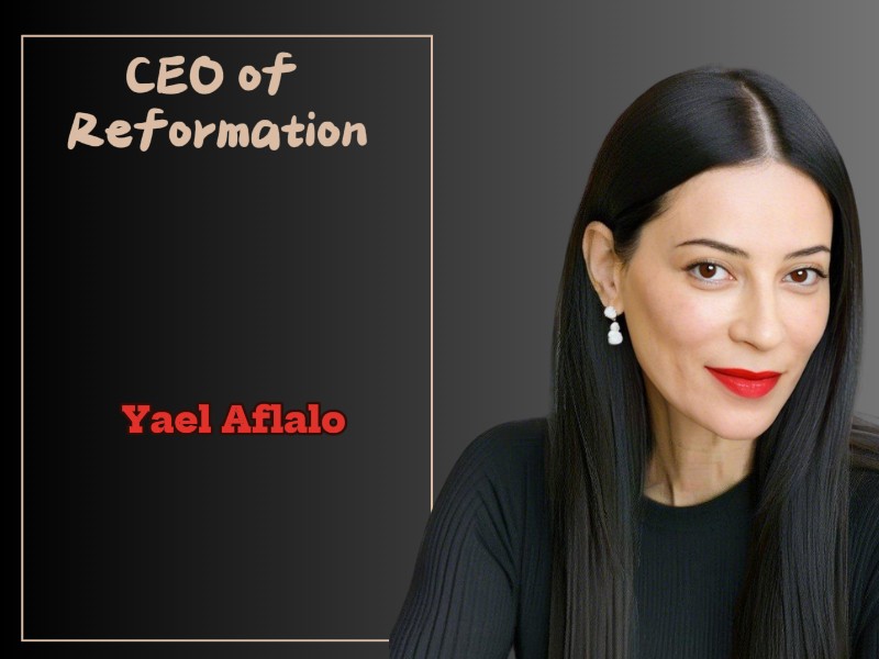  Yael Aflalo, CEO of Reformation, stands confidently, embodying leadership and sustainability in fashion.